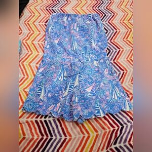 Lilly Pulitzer Jace Strapless Romper Boca Blue Its A Sailabration